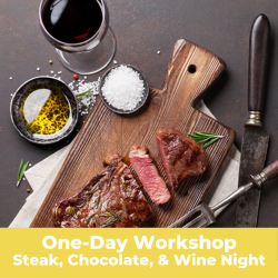 The image for Steak, Chocolate, and Wine Night - Workshop